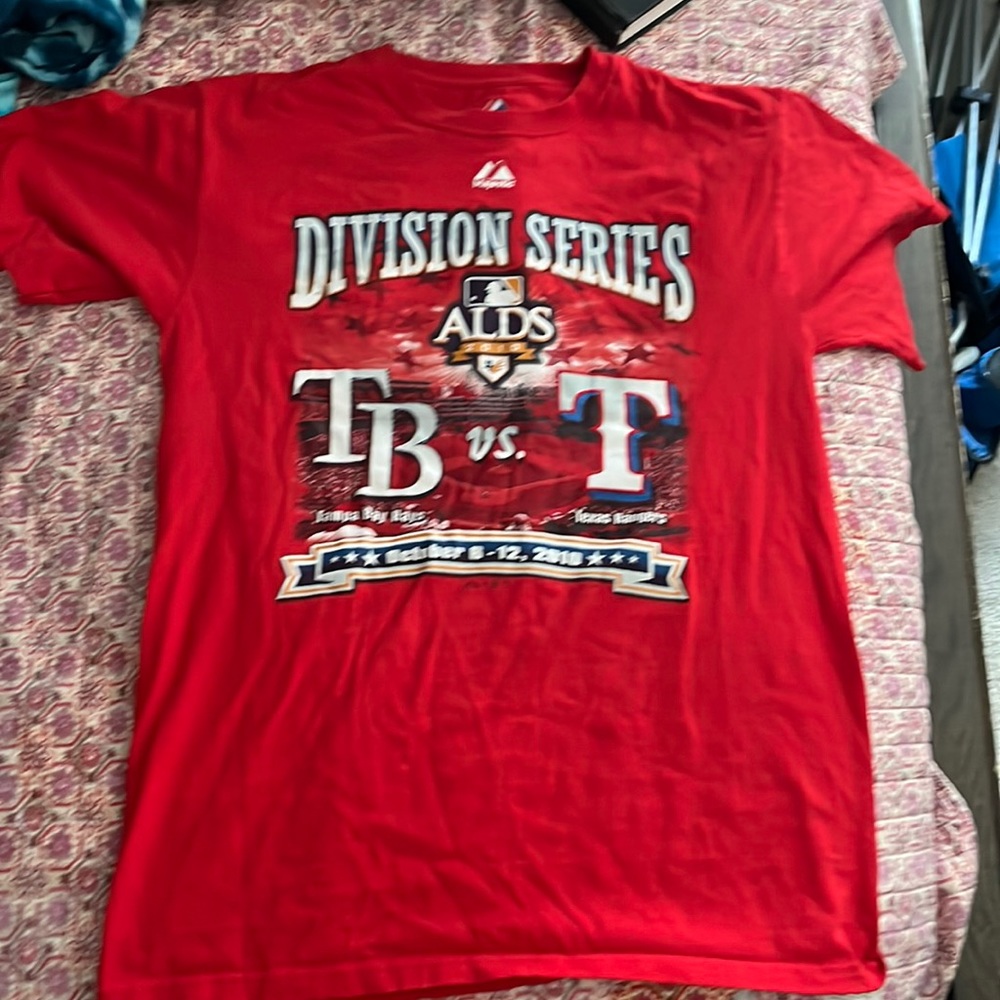 VINTAGE RANGERS VS TAMPA BAY RAYS BASEBALL TSHIRT
